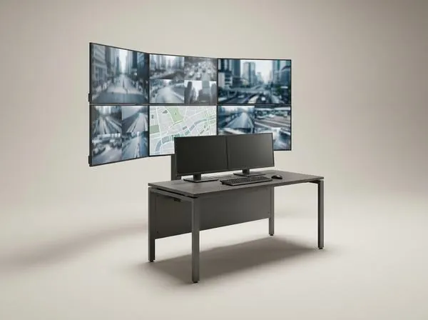 Centro de mando con videowall y consola